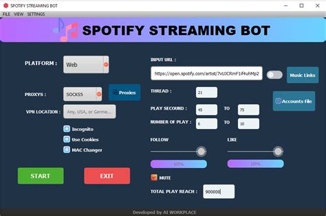 Streams / Listeners ratio The ratio between streams and number of listeners of a song should be between 40-60%. . Lolify spotify streaming bot